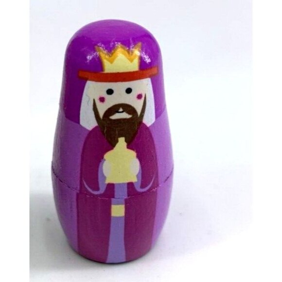 Imagination Generation Nativity Nesting 6 pc Set Jesus Mary Joseph Three Wisemen - Picture 6 of 8